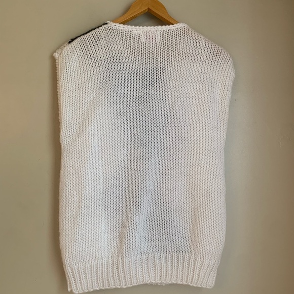 Vintage Country Craft Hand Knit Sweater Vest Women's 40 L? Retro 80's Glam Disco - Picture 4 of 5
